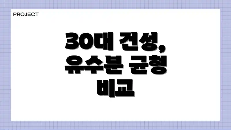 30대 건성, 유수분 균형 비교