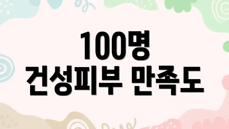 100명 건성피부 만족도