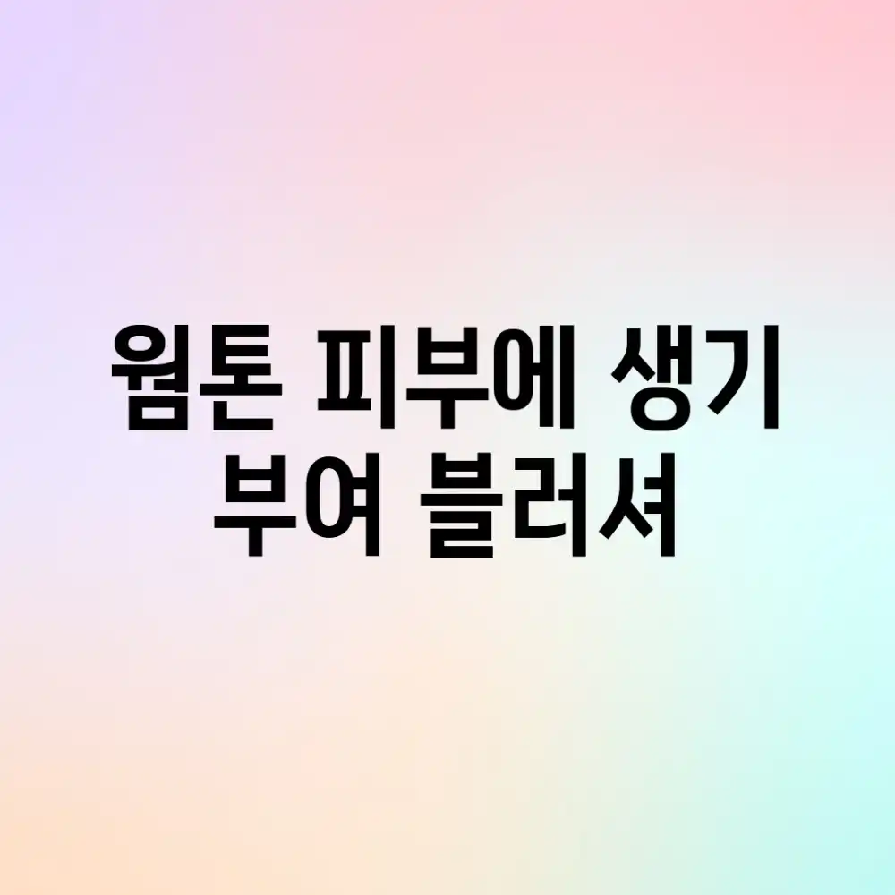 웜톤 피부에 생기 부여! 블러셔 웜톤 피부에 생기 부여! 블러셔